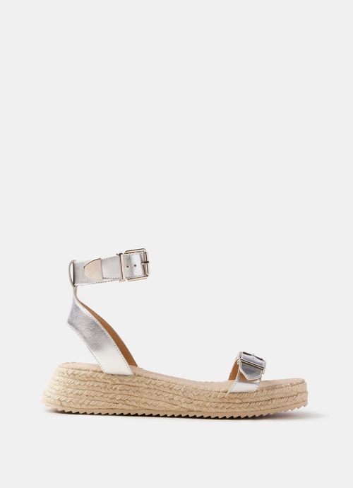 Silver Buckled Espadrille...