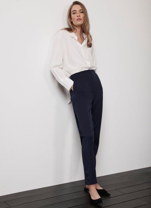 Navy Slim Tailored Trousers