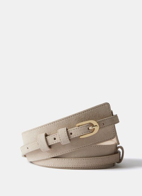 Neutral Suede Waist Belt