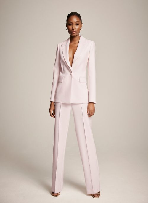 Pink Tapered Straight Trousers