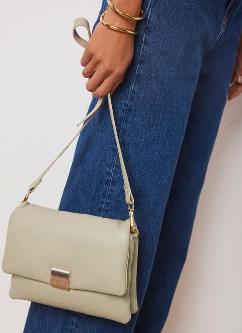 Sage Green Leather Crossbody...