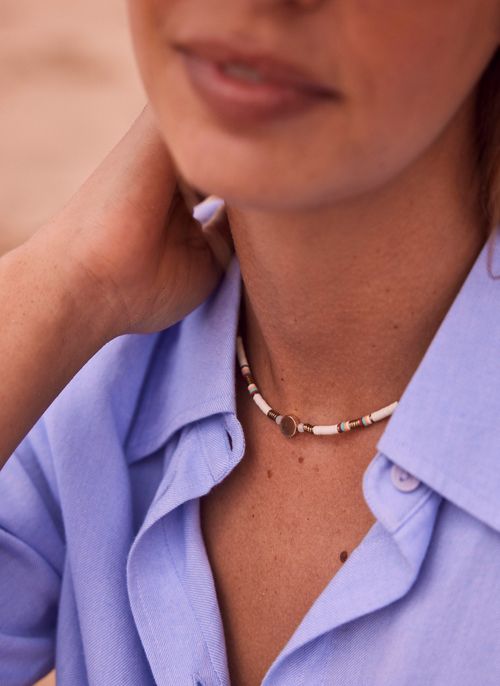 White Beaded Necklace