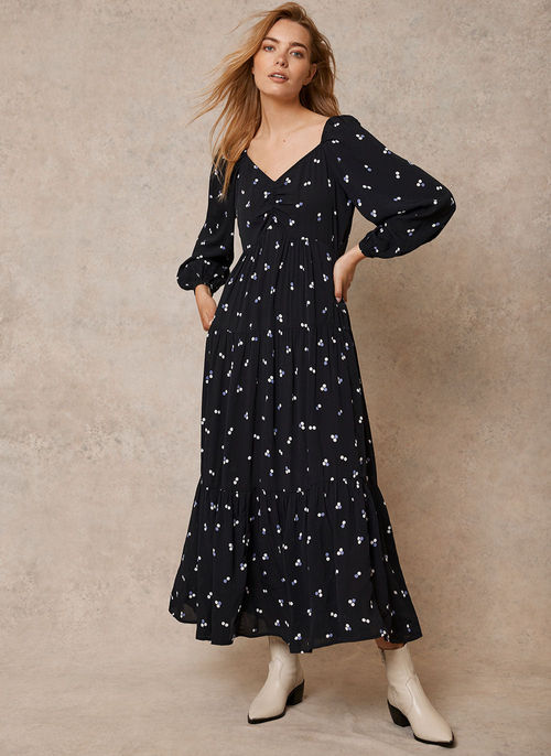 Alice Navy Boho Maxi Dress