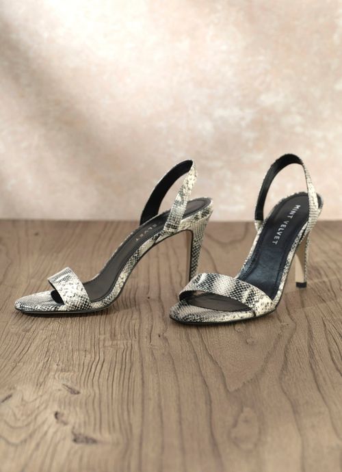 Amara Snake Print Heel Sandals