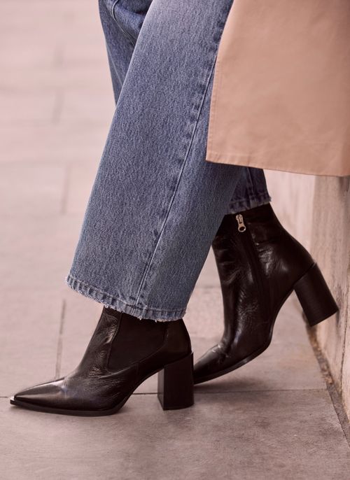 Black Block Heel Boots