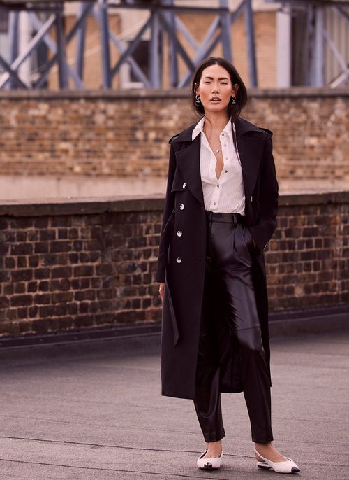 Black Duster Trench Coat