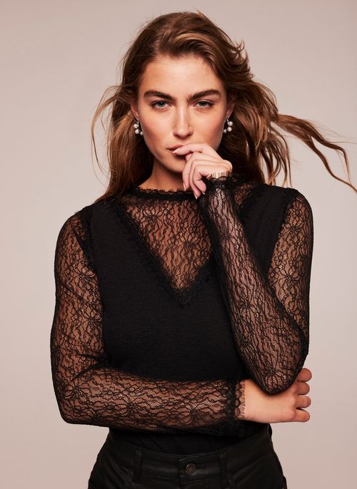 Black Lace Top