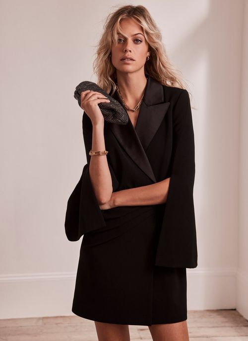 Black Mini Blazer Dress