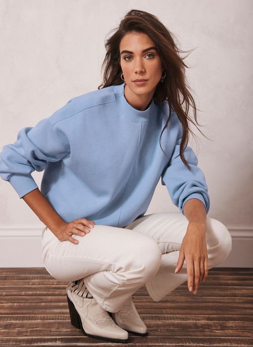 Blue Cotton Sweatshirt