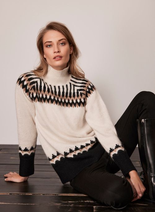 Cream Fairisle Knit Jumper