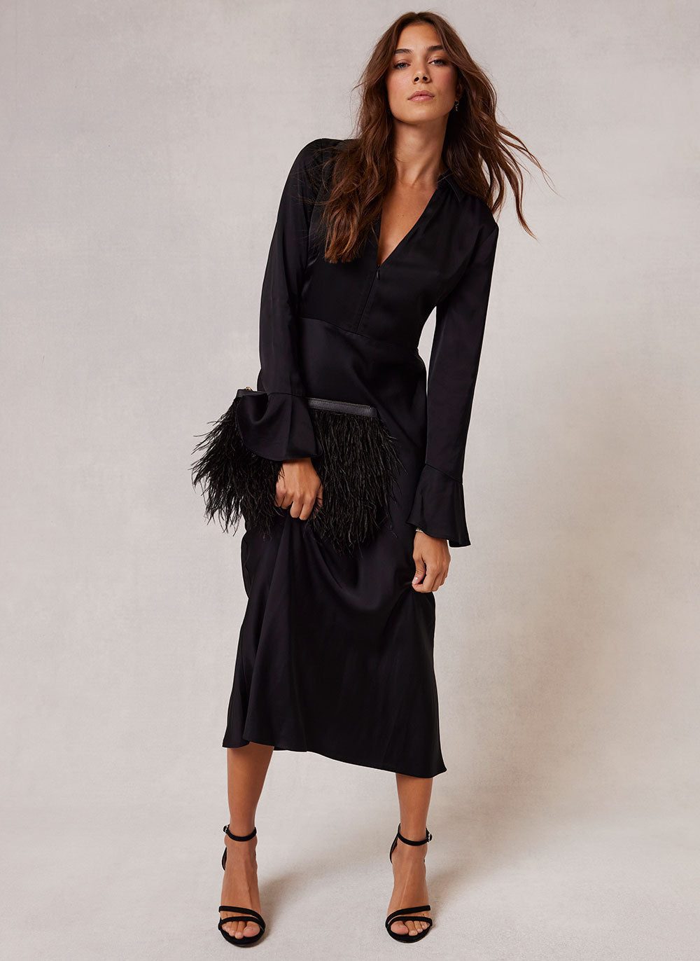 Mint Velvet Black Fluted Midi Shirt Dress Black Compare Grazia