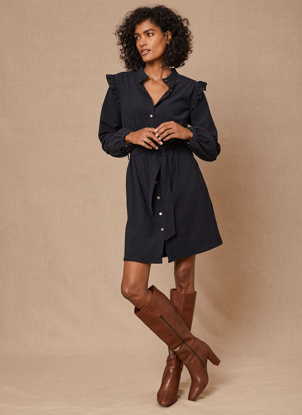 Mint Velvet Navy Corduroy Mini Dress Navy Compare Closer