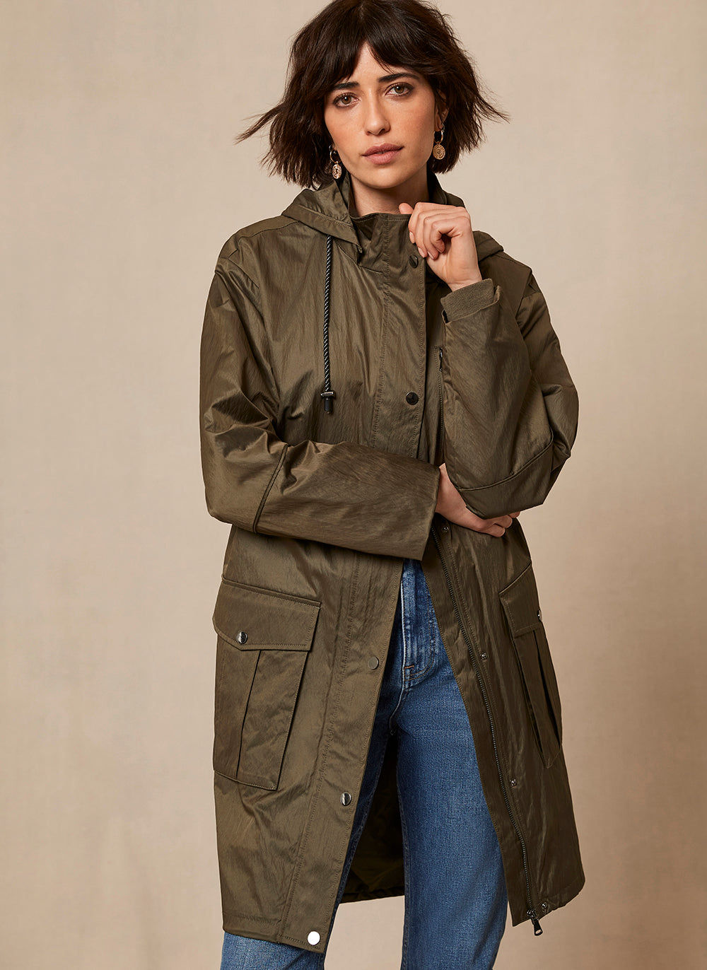 Mint velvet khaki jacket clearance
