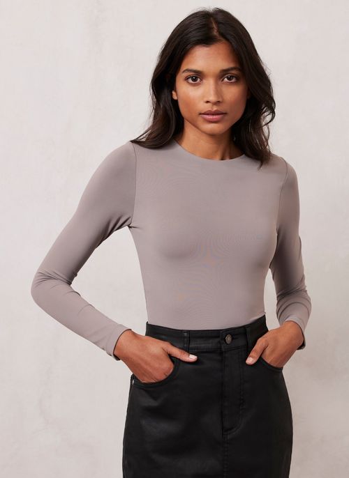 Mink Layering Crew Neck Top