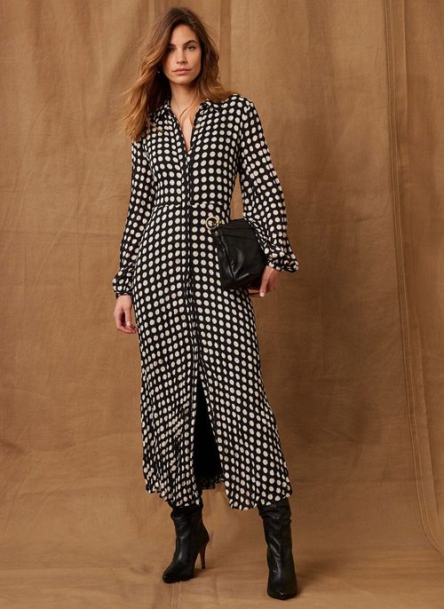 Mabel Print Maxi Shirt Dress