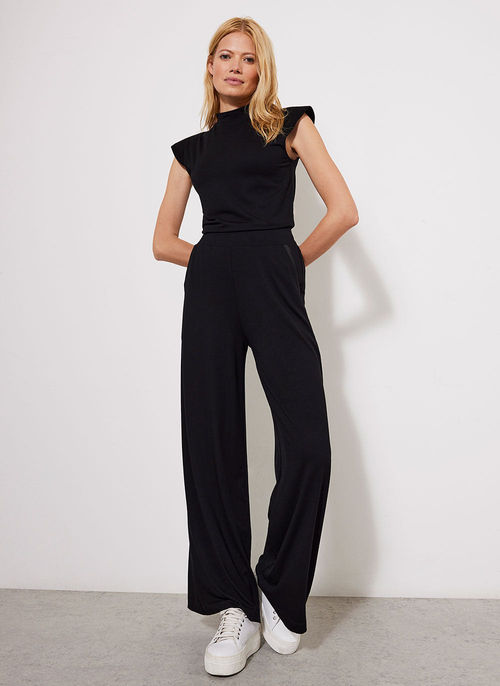 Black Palazzo Wide Trousers