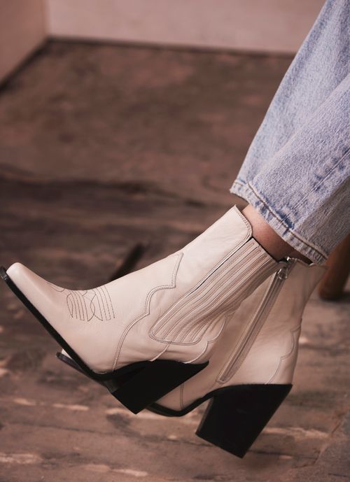 Neutral Leather Boots