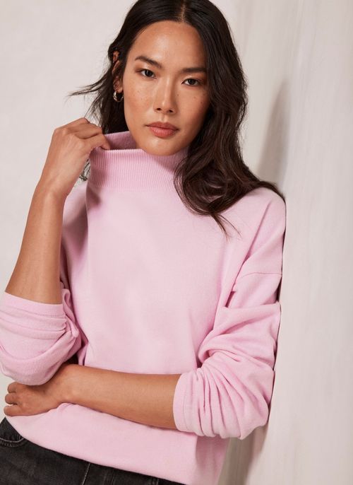 Pink Batwing Sleeve Jumper