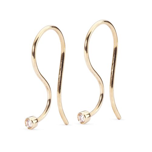 Earring Hooks, Gold & Diamond