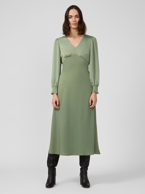 Ferne Crepe V-Neck Midi Dress...