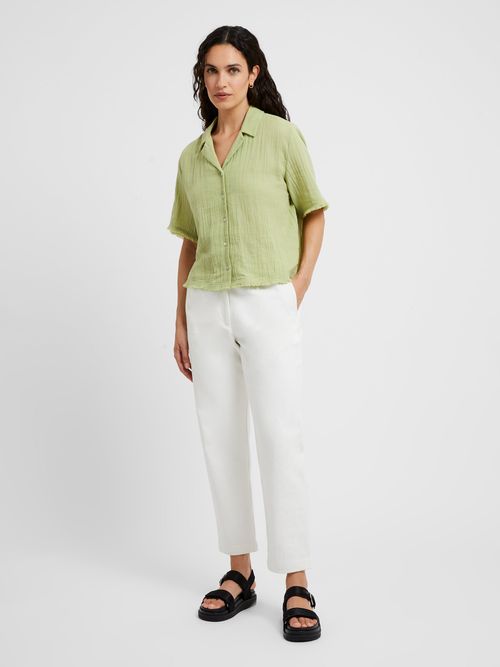 Fray Edge Detail Shirt Kiwi