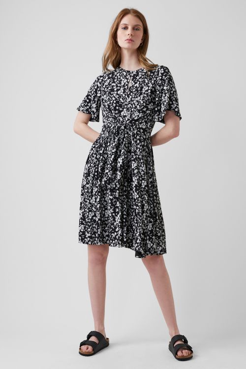 Fresh Ditsy Tie Front Dress