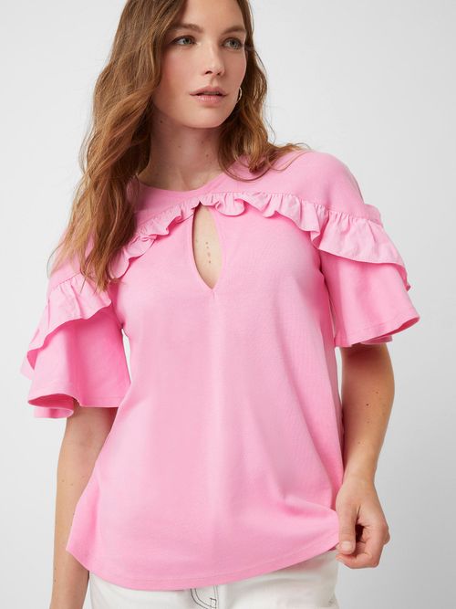 Marta Mix Round-Neck Top Pink...