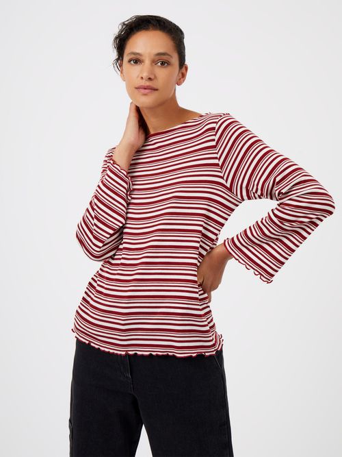 Maya Stripe Boat Neck Top...