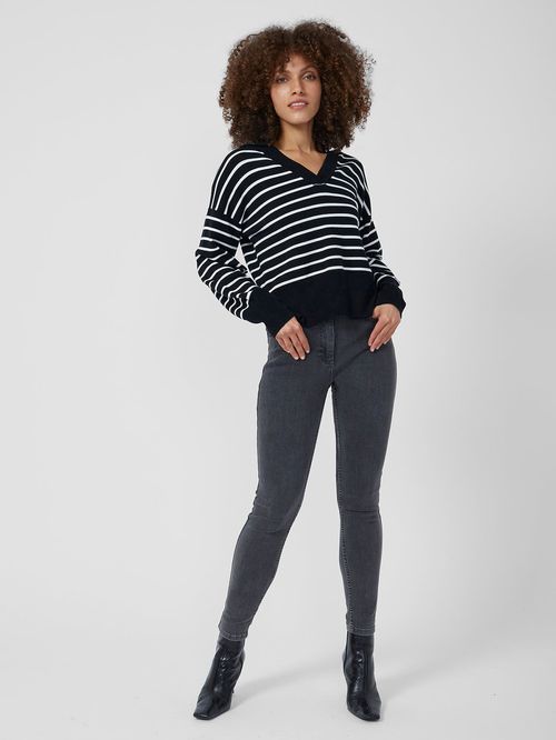 Cordell Stripe Knit V-Neck...