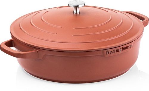 Westinghouse Performance Series - Kasserolle Induktion mit Deckel - 28cm Sauteuse - Rot - Geeignet für alle Wärmequellen einschließlich Induktion und Backofen