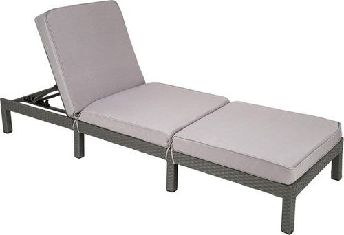 TecTake Geflechtliege grau -...