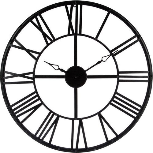 Große schwarze Metalluhr - 70...