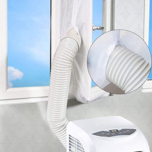 Klimaanlagen-Fensterabdichtung inklusive niederländischer Anleitung - Gegen Insekten - Transparent - 400c...