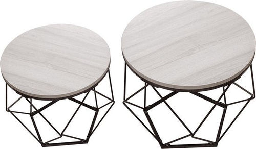 Beistelltisch industrieller Vintage-Stil - Couchtische - Satz von 2