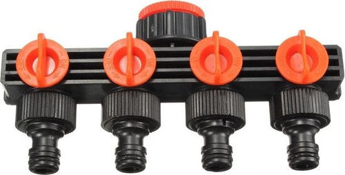 1/2 Zoll 4 Weg Splitter Garten Wasserschlauch Wasserhahn Innengewinde Schnellverbinder