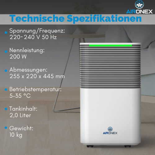 Aironex - Luftentfeuchter -...