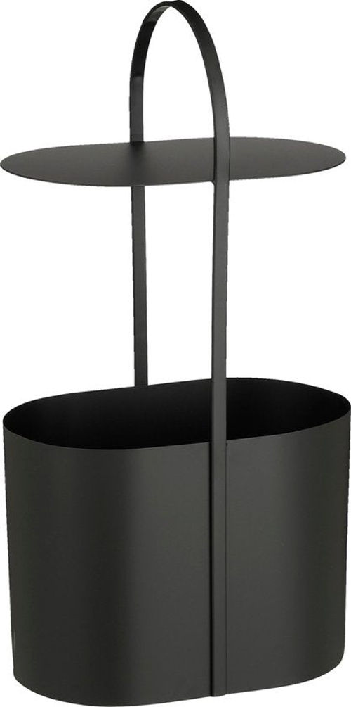 Mica Decorations Beistelltisch mit Lesetablett - L35 x B24 x H69 cm - Metall - Schwarz