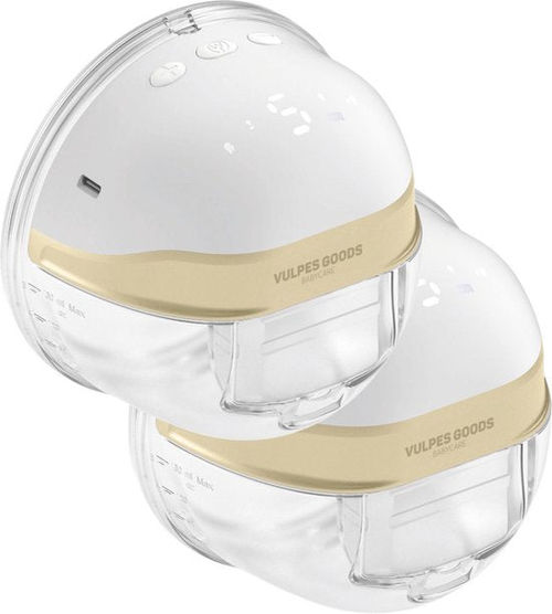 Vulpes Goods® BabyCare - Hands-free Breast Pump - Elektrische kabellose Milchpumpe - Tragbar - Doppelte elektrische Hands-free Pumpe - PRO Version