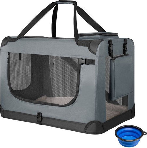 Klappbare Hundetransportbox / Sitzbank Lassie S - Grau - 34 x 50 x 36 cm