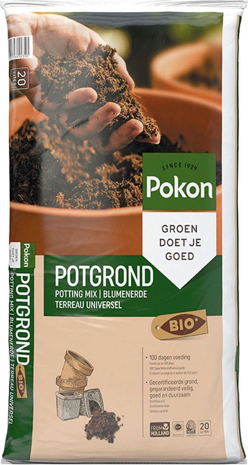 Pokon Bio Blumenerde - 20l - Blumenerde universal - 100 Tage Ernährung