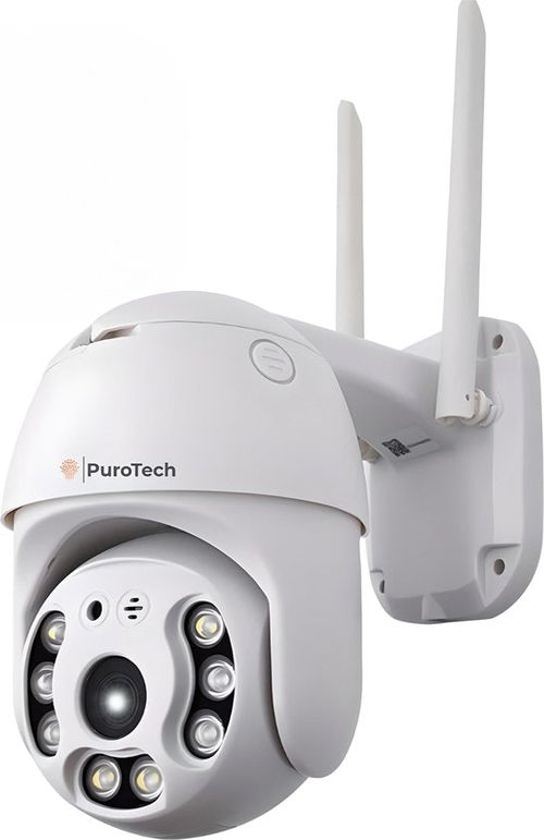 PuroTech Sicherheitskamera Core - Außenkamera mit Nachtsicht - Kabelgebundene Sicherheitskamera für den Außenbereich - Dreh- und schwenkbar - Mit Wifi und App - 3MP - Weiß