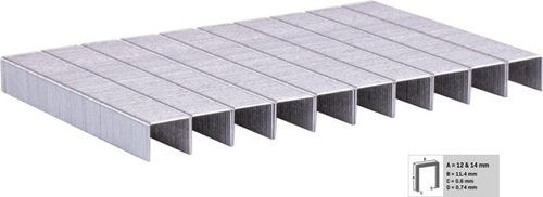 VONROC Heftklammern - 1000 Stück - 12 & 14MM - Universal - Für VONROC ET502AC