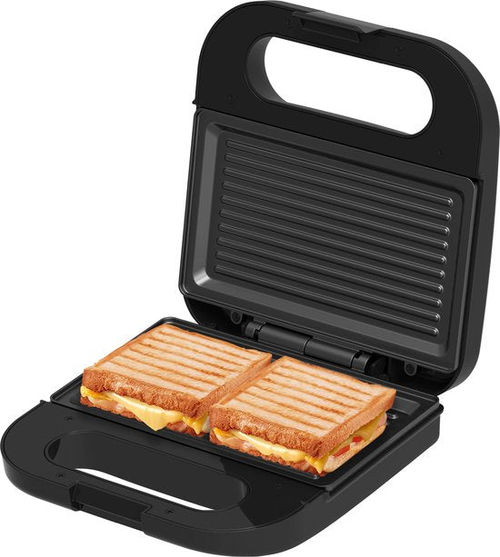 Inventum SG750B - Toasti-Eisen - Panini-Grill - Griddle 22,4 x 13 cm - PFAS frei - Toasti-Maker - 750 Watt - Schwarz