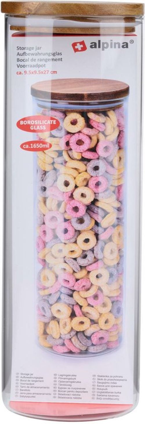 alpina Glasgefäß mit Deckel -...