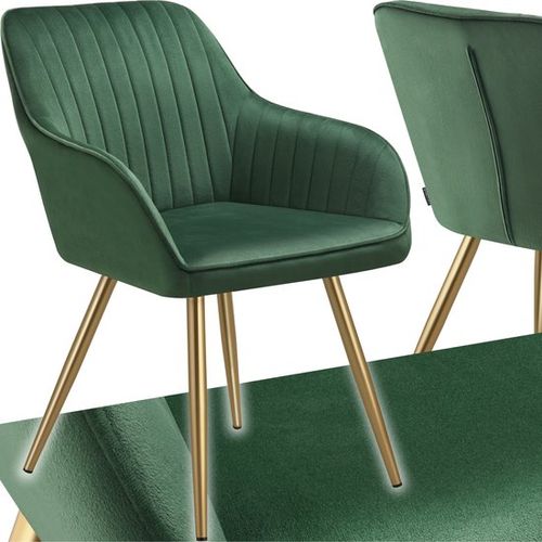 tectake Velvet Chair -...
