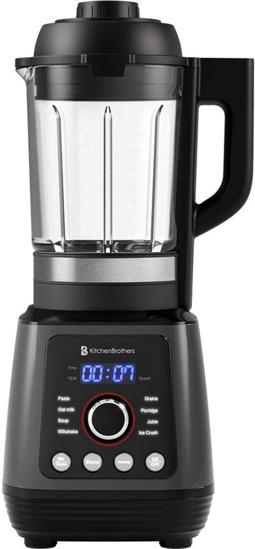 KitchenBrothers Blender - Thermoblender - 1.75L - Kochfunktion - 700+1000W - Smoothie Maker - Ice Crusher - Schwarz