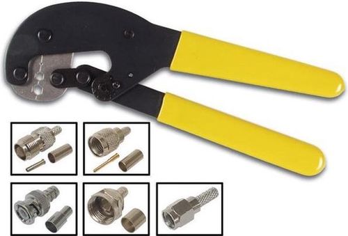 Toolland Vielseitige Crimpzange für F- und BNC-Stecker, das perfekte Werkzeug für präzise Verbindungen