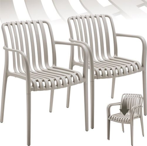 tectake® 2er Set Gartenstühle...