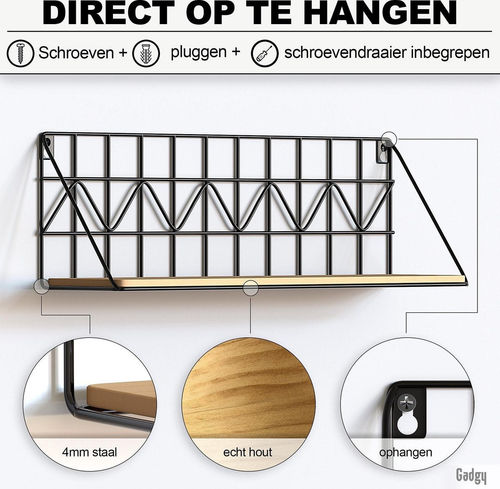 Gadgy Wall Racks set 2 pcs -...