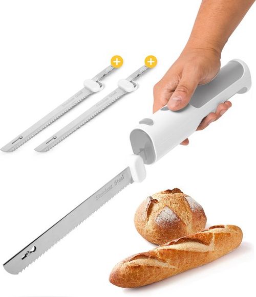 Skoov Elektrisches Brotmesser - 2024 - Schnurlos - Fleisch - Gemüse - Brotschneidemaschine - Messer - Küche - Werkzeug - Messerschärfer - Brotschneidemaschine - Manuell